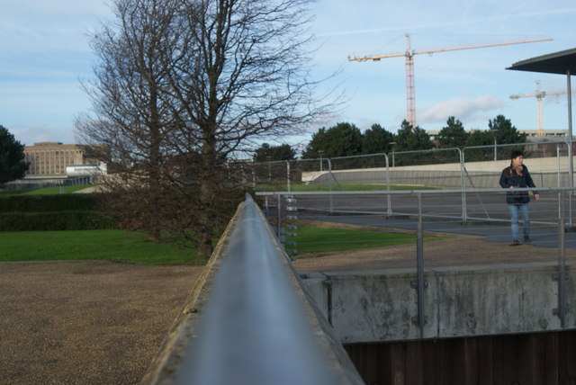 View along the railings towards Thames... © Robert Lamb cc-by-sa/2.0 ...