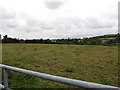 View across pasture land towards the village of Dorsey