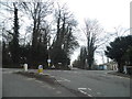 Woldingham Road at the junction of Church Road