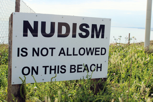 Nudism is not allowed on this beach