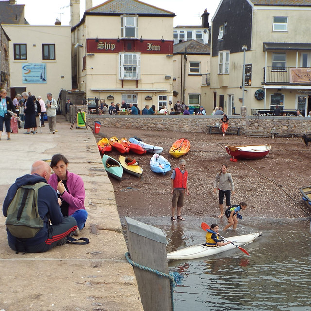 Canoe lesson by the New Quay, Teignmouth