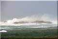 HP5606 : Waves hitting Lang Holm, Westing by Mike Pennington