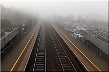 ST0413 : Into the fog at Tiverton Parkway railway station  by Jaggery