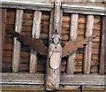 SP9416 : Ivinghoe - St Mary's - Roof angel by Rob Farrow