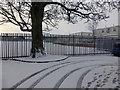 Tracks in the snow, Holmview Avenue, Omagh