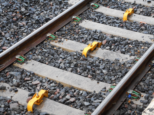 Railway track lateral resistance plates © Thomas Nugent cc-by-sa/2.0 ...