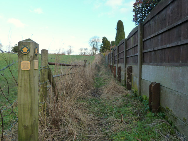 Footpath at rear of houses at Longshaw Bottom