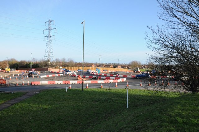 Roadworks on Worcester's southern relief road