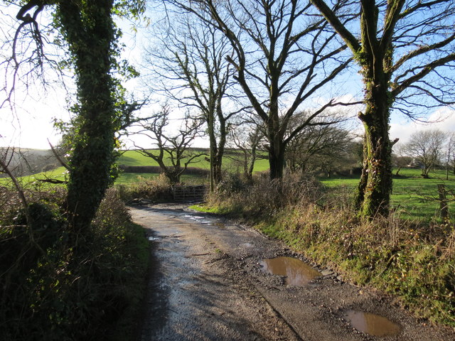 Trac i anhedd-dy / Access road to property