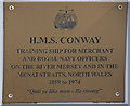 Plaque on HMS Conway Mizzen Mast