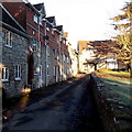 Lane from the Nadder towards the Crown Inn, Tisbury