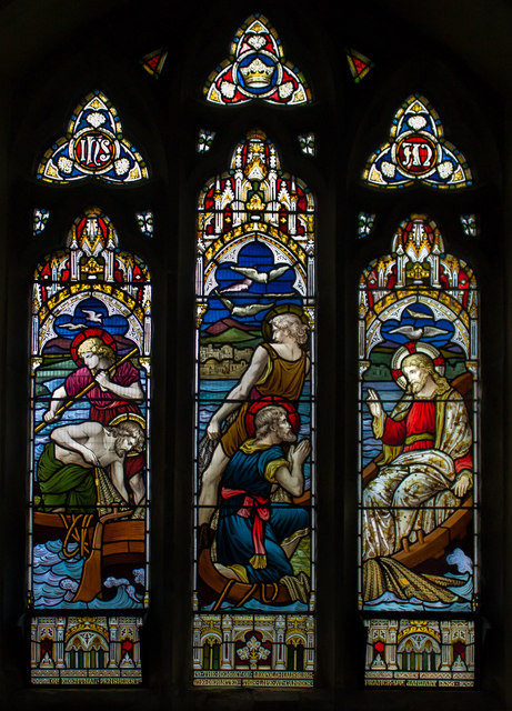 Stained glass window, St John the Baptist church, Penshurst
