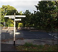 Signpost at a junction near Torre Abbey, Torquay