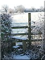 Public footpath to Churton Hayes Farm