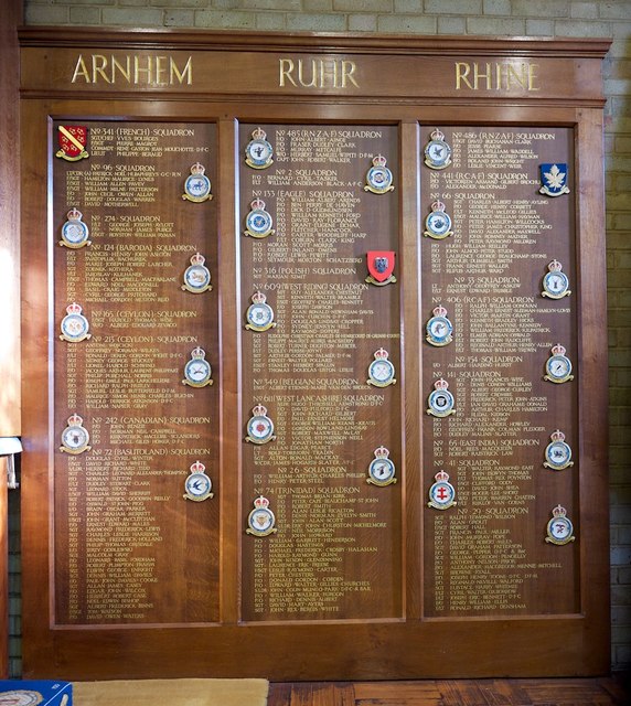 Some of The Few commemorated at the Biggin Hill Battle of Britain Memorial Chapel