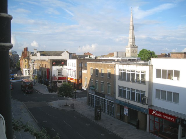 South on High Street, Southampton, from the top floor of the Star Hotel