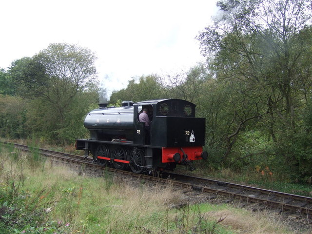 Steam locomotive on the Elsecar Heritage Railway
