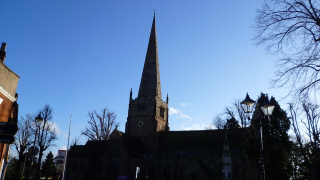 The church in the centre of Solihull
