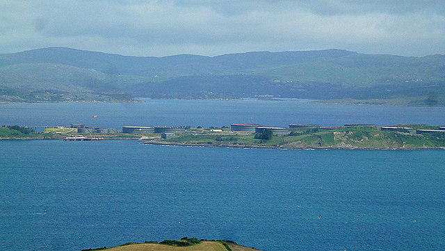 Oil terminal at Whiddy Island