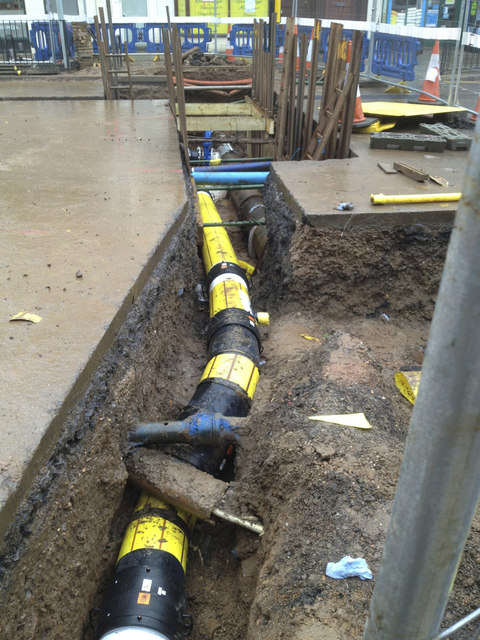 Replacement gas main threaded beneath... © Robin Stott cc-by-sa/2.0 ...