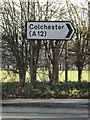 TM1141 : Roadsign on London Road by Geographer
