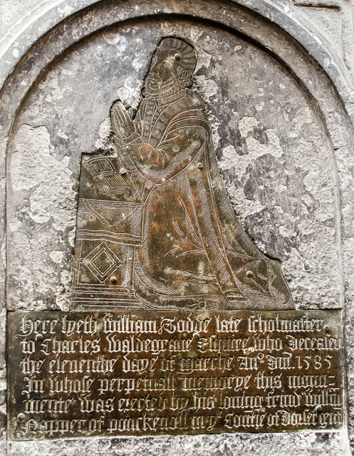Brass to William Todde, d. 1585