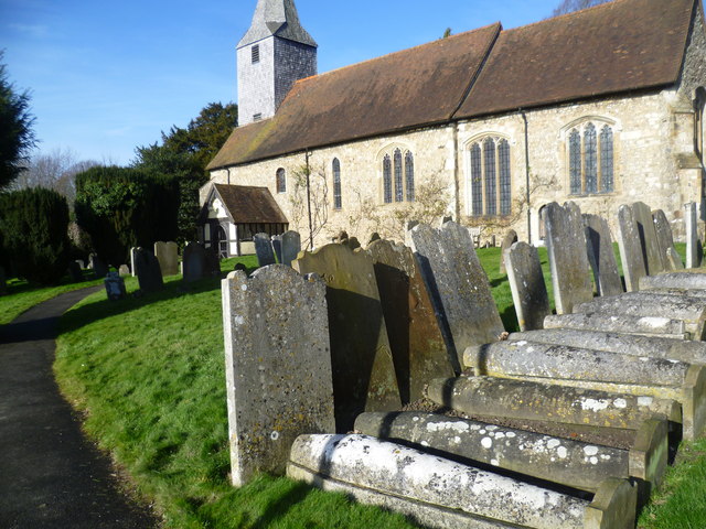 Lozenge graves in St Mary's Churchyard, Kemsing