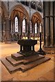SK9771 : Cathedral font by Richard Croft