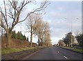 A449 approaching power lines south of Standeford