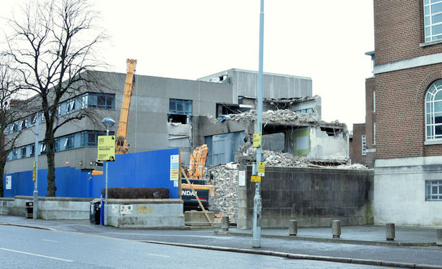 The Bernard Crossland Building (demolition), Belfast - January 2015(1)