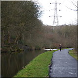 SE2436 : Jogging along the towpath, Leeds & Liverpool Canal by Rich Tea