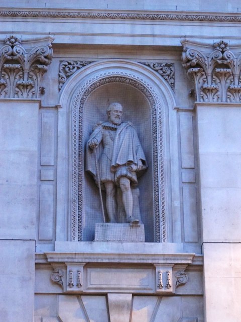 Statue of Sir Hugh Myddelton, The Royal Exchange, Threadneedle Street, EC2