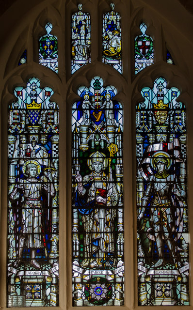 Hine memorial window, St Mary's church, Leigh