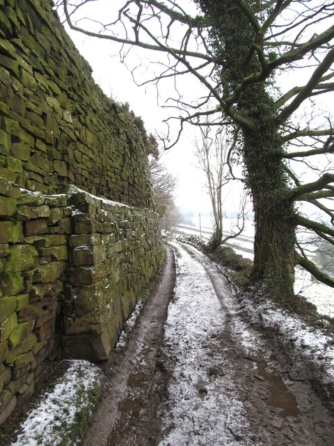 Icy track, big wall