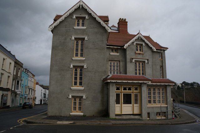 Empty building on The Croft, Tenby