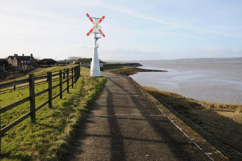 The Severn Way passing a marker © Philip Halling :: Geograph Britain ...