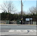 B4265 cabinets and direction signs at a Ewenny junction