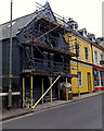 Under scaffolding, Newcomen Road, Dartmouth