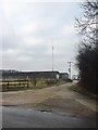 Farm buildings and communication mast