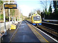 An Overground train leaving Crouch Hill station