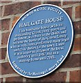 Hailgate House, blue plaque