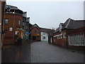 Looking from the High Street into Cross & Pillory Lane