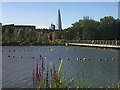 Burgess Park with view to the Shard