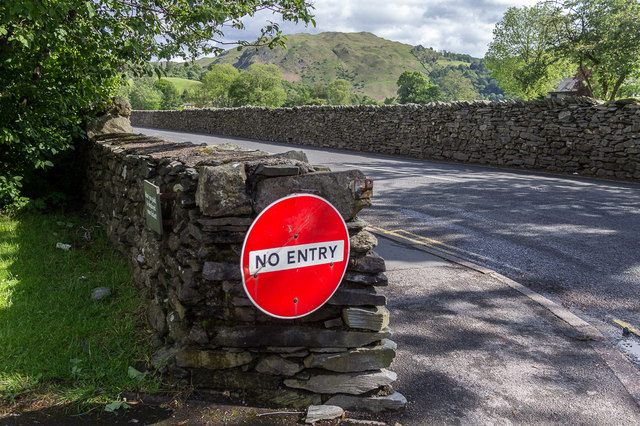 No Entry Sign, Grasmere, Cumbria