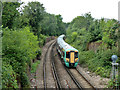 Train approaching West Norwood station