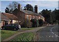 Dullingham: tall chimneys on Stetchworth Road