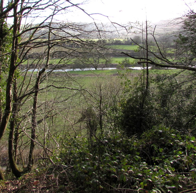 Wye viewed from a hillside near Whitebrook