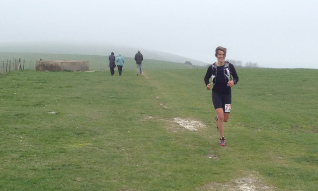 All smiles  running from Worthing to Eastbourne via the South Downs