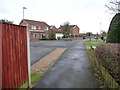 Public footpath emerging onto Garth Drive, Hambleton