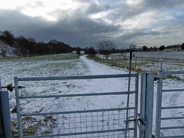 Bridleway gate on NCN 6 near King John's Palace site